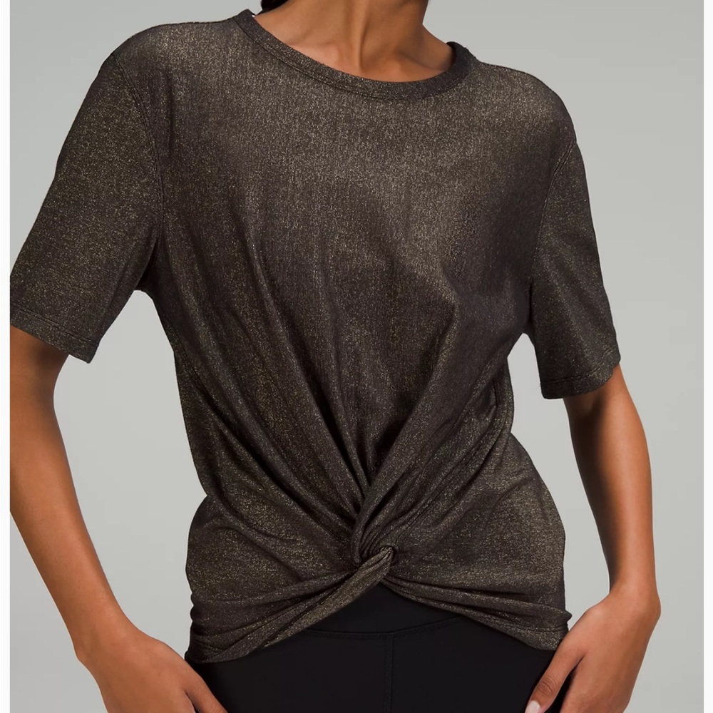 Lululemon Crescent Tee Sparkly Black